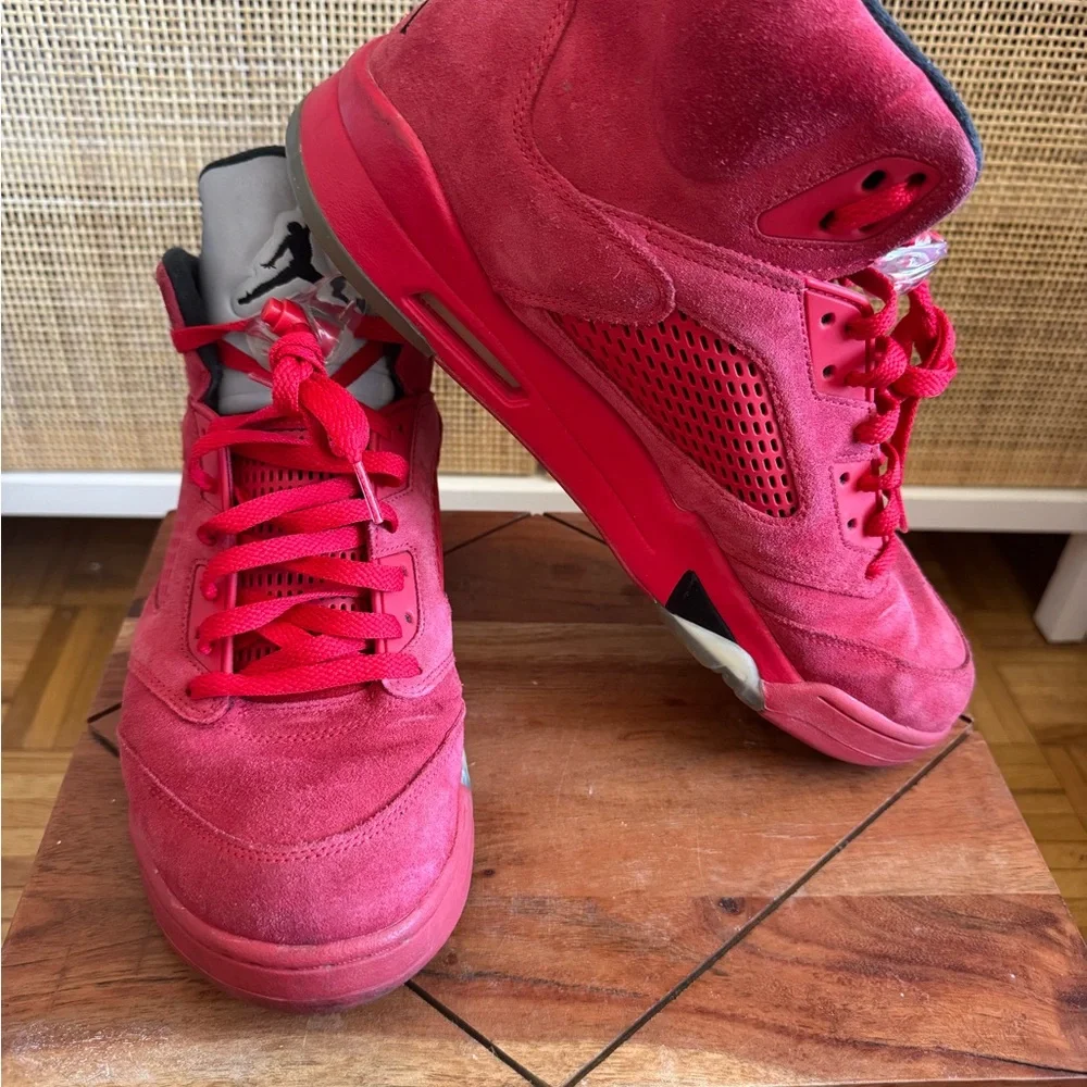 5’s Jordan Red Suede Men’s 13 - Picture 1 of 15